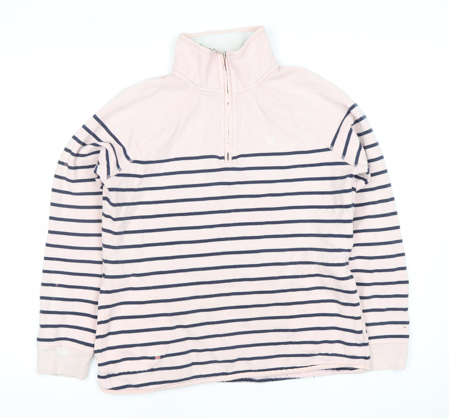 Crew Clothing Women’s Pink Striped Pullover Sweatshirt 12