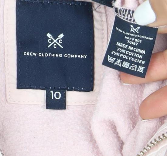 Crew Clothing Women’s Pink Striped Pullover Sweatshirt 12