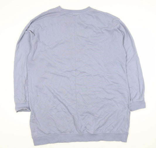 ASOS Design Women's Blue Pullover Sweatshirt - Size 16