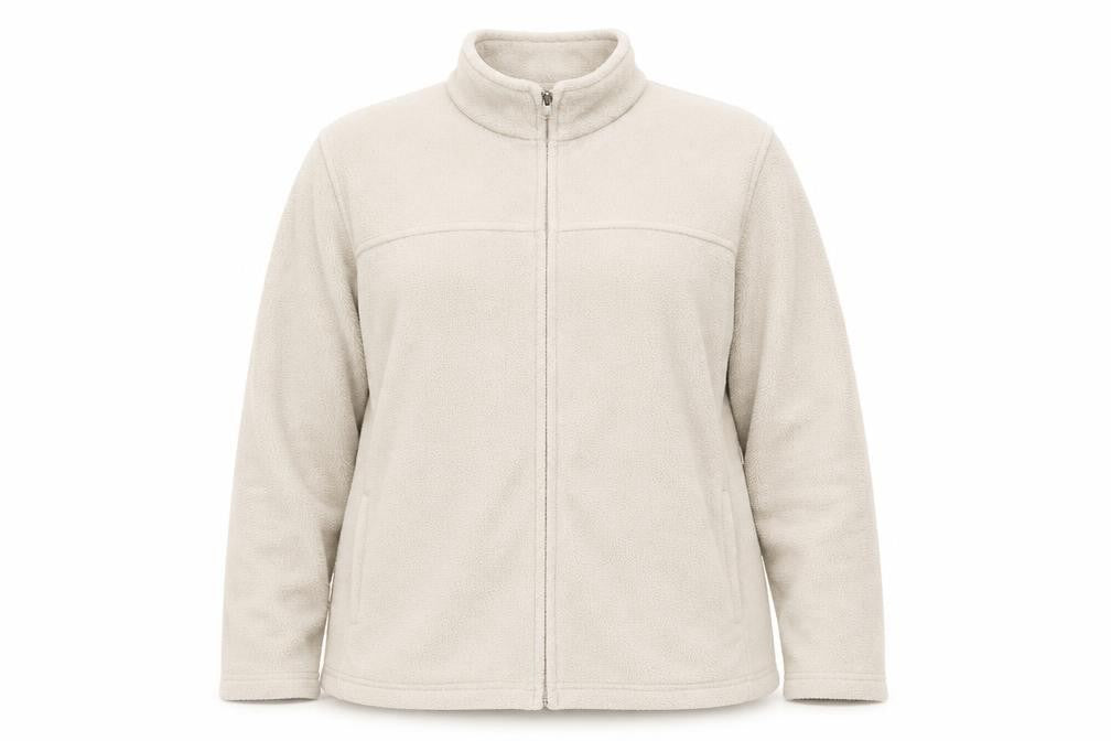 EWM Women's Beige Fleece Jacket Size 16