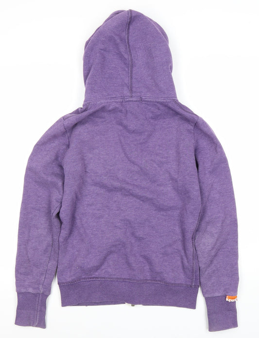 Superdry Women's Purple Full Zip Hoodie - Medium