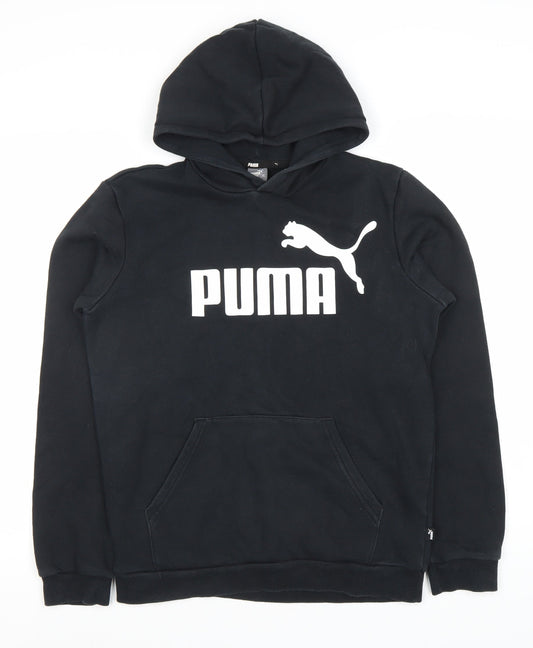 Puma Boys' Black Pullover Hoodie XL with Logo Accent
