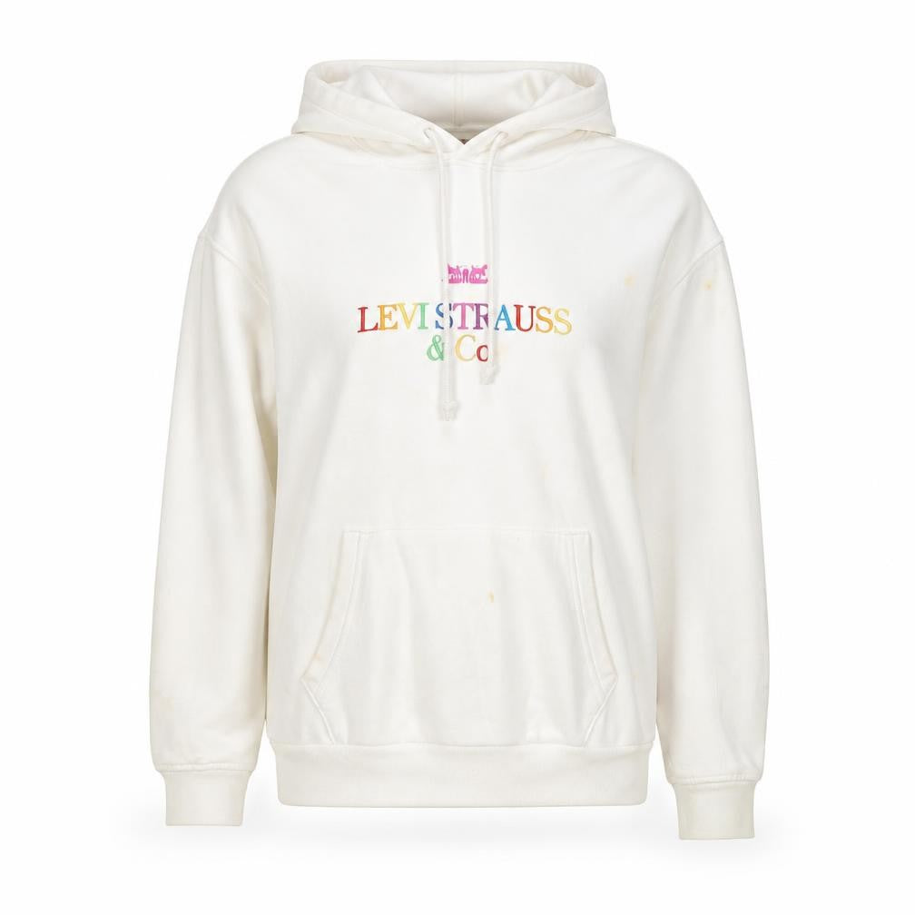 Womens UK S Regular Levi's White Pullover Hoodie
