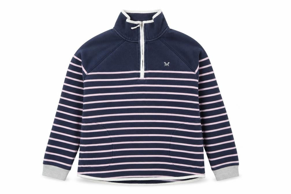 Crew Clothing Blue Striped Pullover Sweatshirt 12