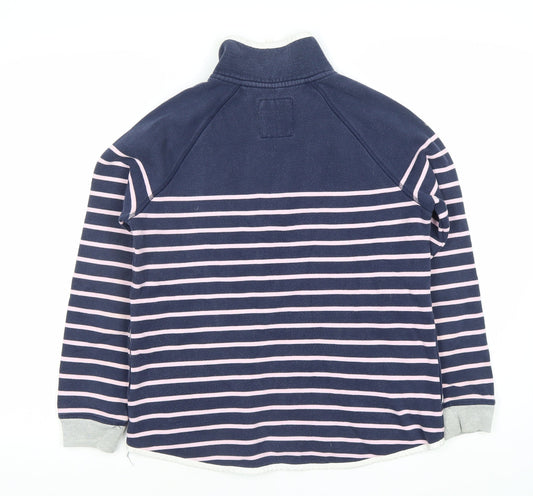 Crew Clothing Women's Blue Striped Pullover Sweatshirt 12