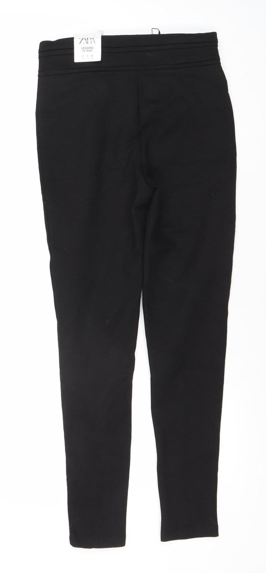 Zara Women's Black Leggings S - Button Accents