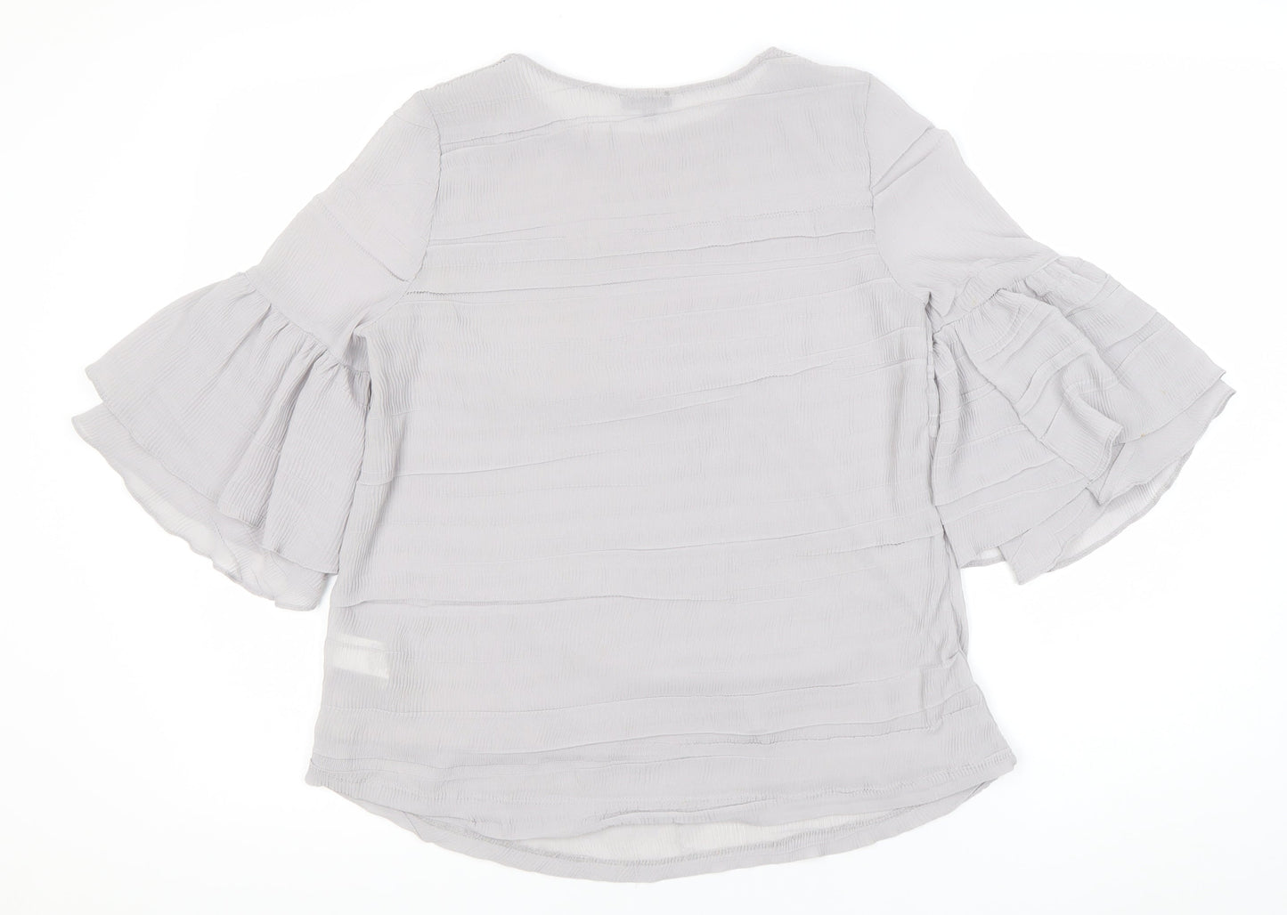 River Island Women's Grey Tunic Blouse Size 10
