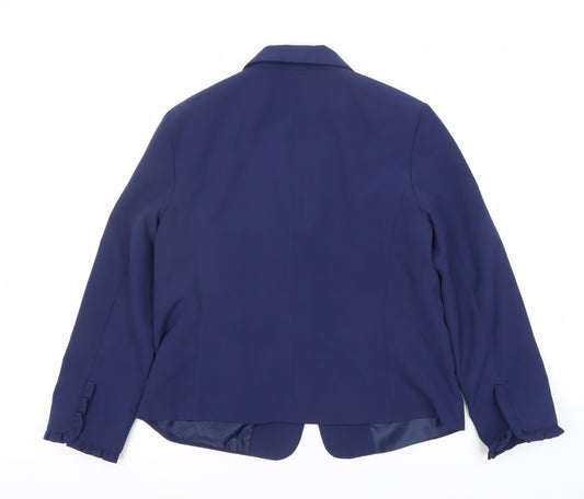Oasis Women's Blue Blazer Size 16 One-Button
