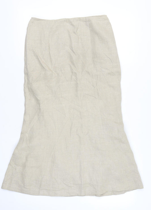 Hobbs Women's Beige Midi Trumpet Skirt, Size 12