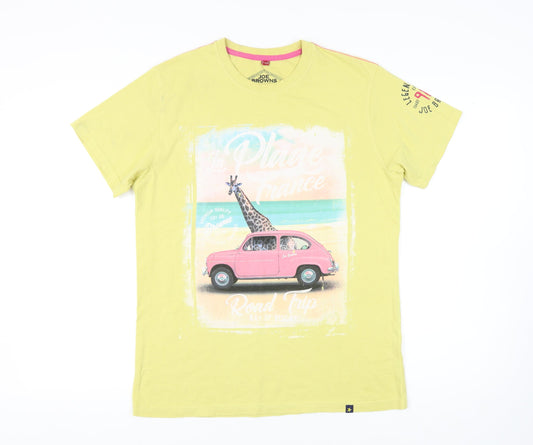 Joe Browns Men's Yellow Graphic Print T-Shirt M