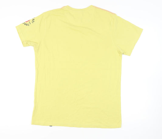 Joe Browns Men's Yellow Graphic Print T-Shirt M