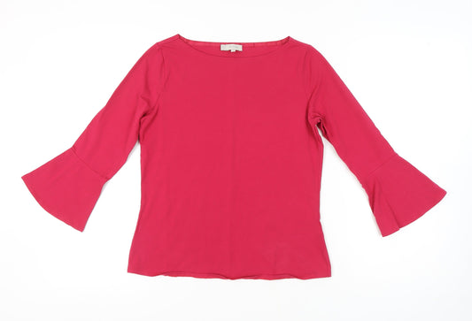 Hobbs Women's Red 3/4 Flared Sleeve Top S