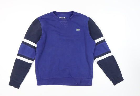 Lacoste Sport Men's Blue Crew Neck Sweatshirt - Size M
