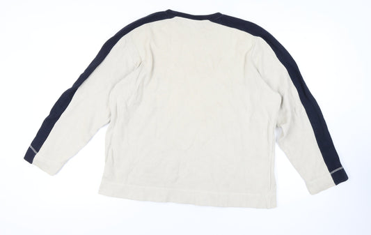 Burton Men's Beige Pullover Sweater L, Long Sleeve