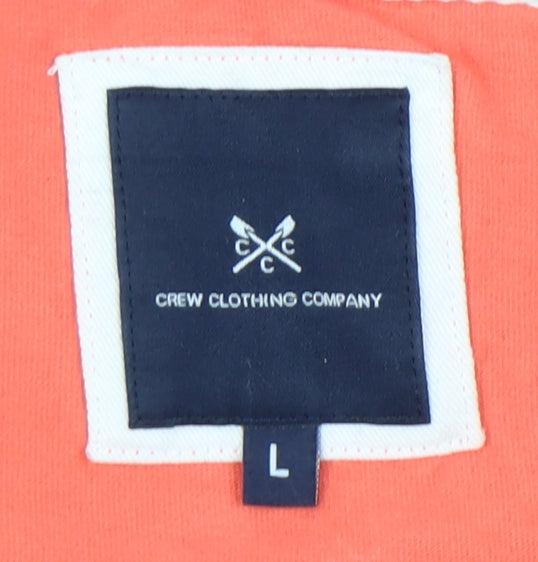 Crew Clothing T-Shirt Unisex Orange L Cotton Casual