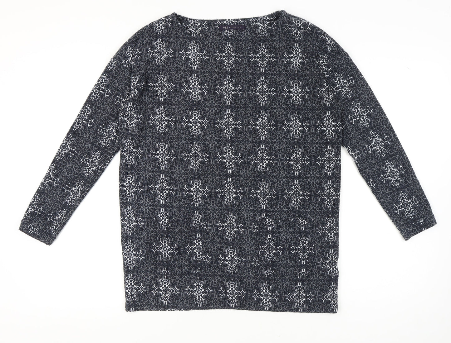 Marks and Spencer Women's Geometric Long Sleeve Top