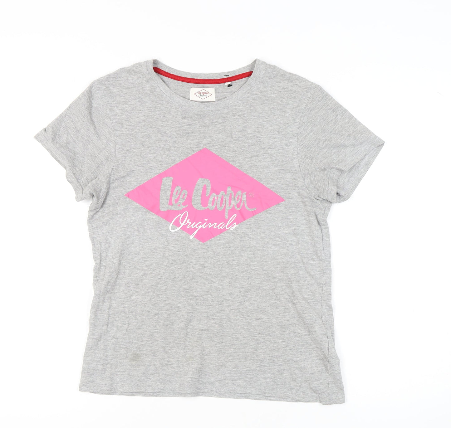 Lee Cooper Womens Grey T-Shirt Size 8 Casual