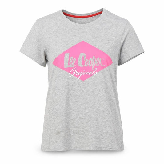 Womens UK Size 8 Lee Cooper Grey Cotton Blend T-Shirt