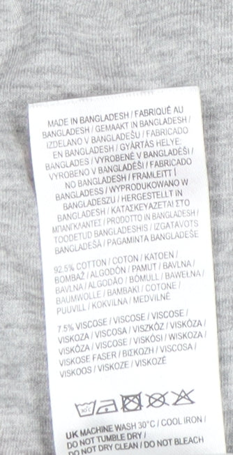 Lee Cooper Womens Grey T-Shirt Size 8 Casual