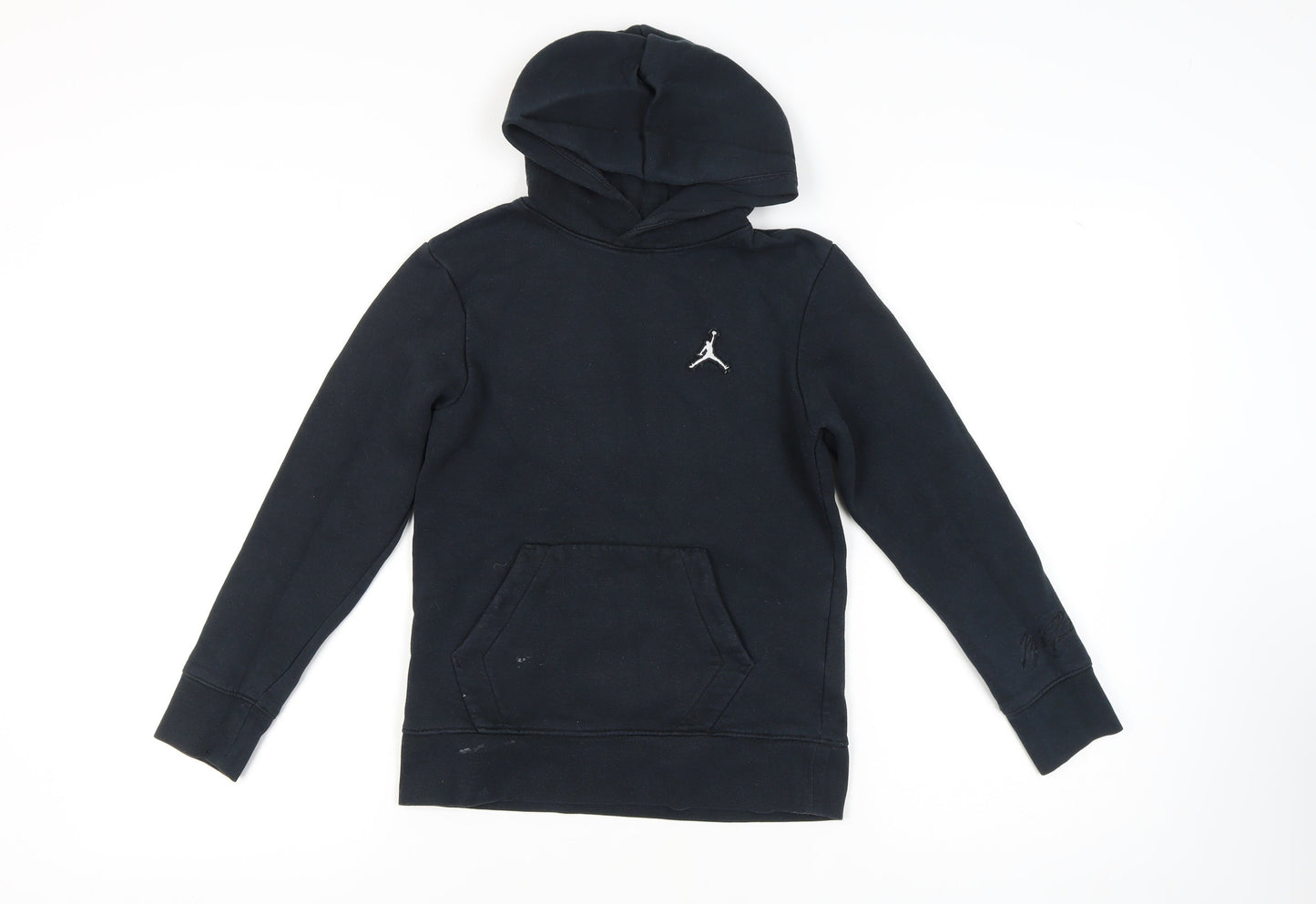 Jordan Boys Black Hoodie, Size M, Cotton Blend