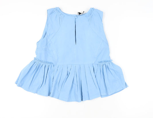 ASOS Women's Blue Sleeveless Top - Size 10