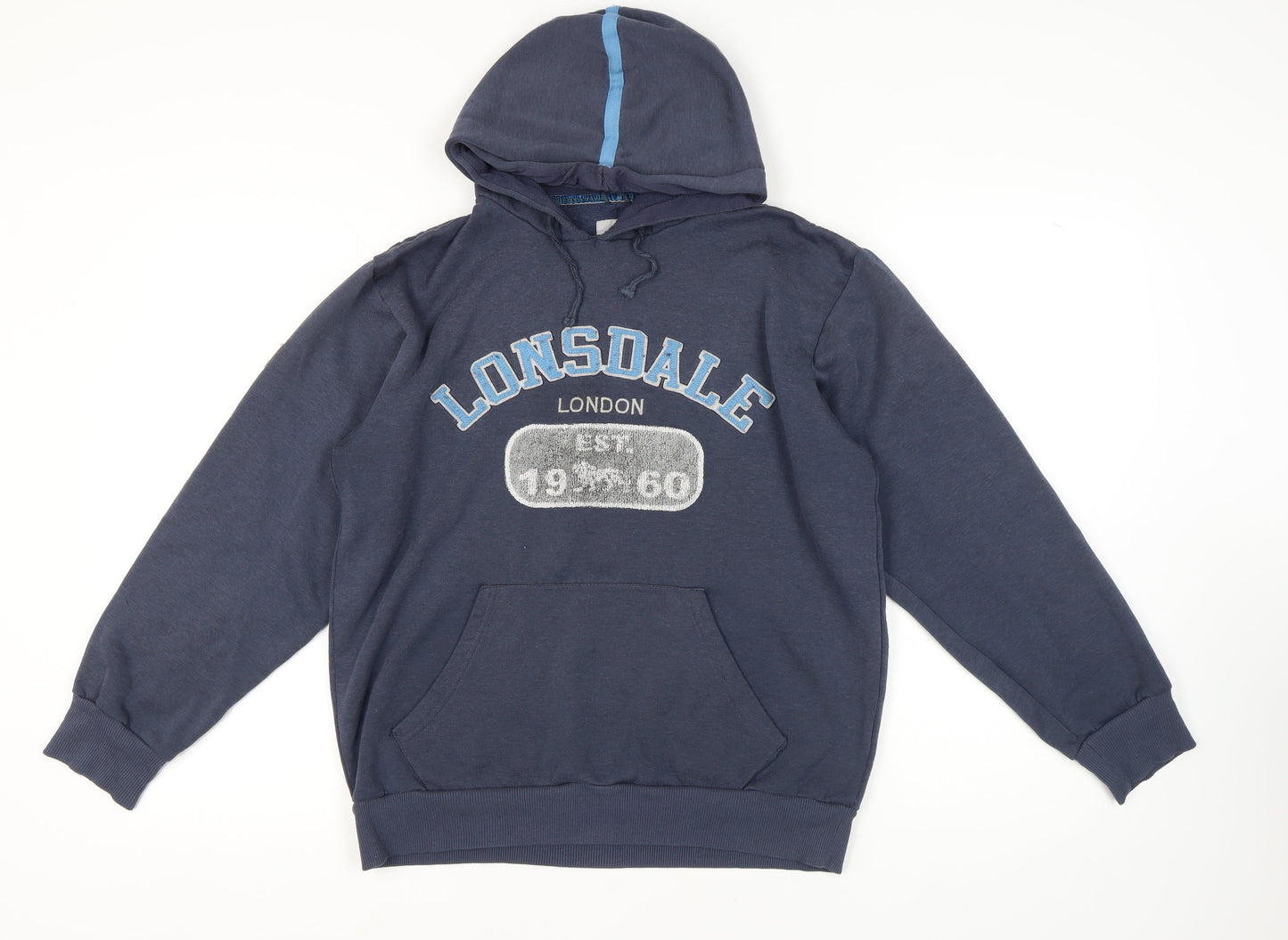 Lonsdale Men's Blue Pullover Hoodie S