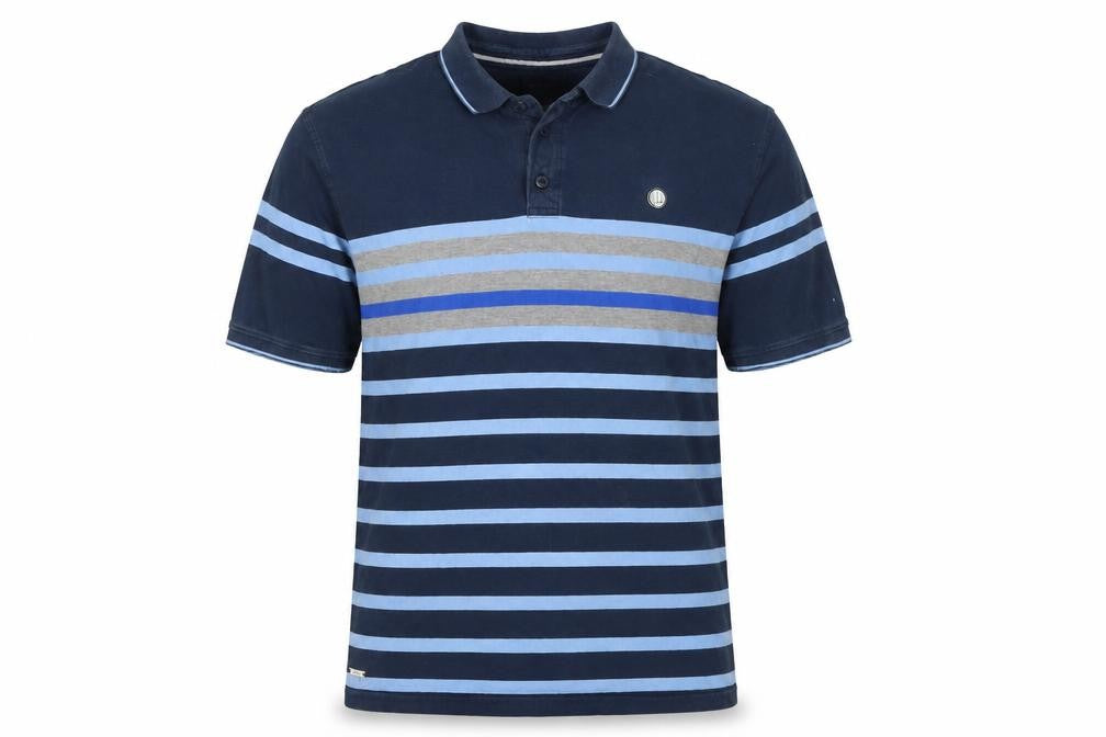 Manchester City Men's Blue Striped Polo Shirt XL