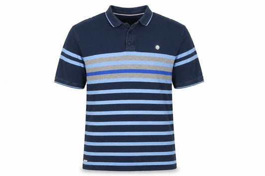 Manchester City Men's Blue Striped Polo Shirt XL