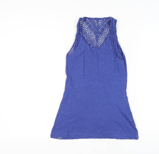 FatFace Women's Blue Crochet Trim Tank Size 12
