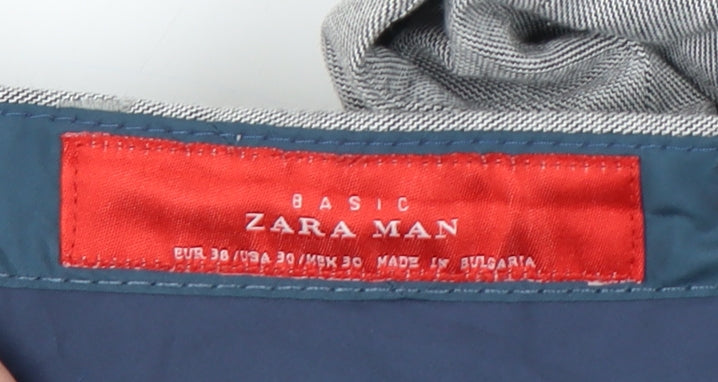 Zara Man Grey Trousers, Men's M, Straight Leg