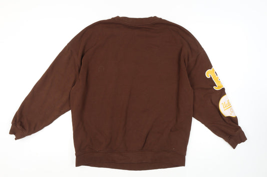 H&M Unisex Brown UCLA Sweatshirt M Pull-Over