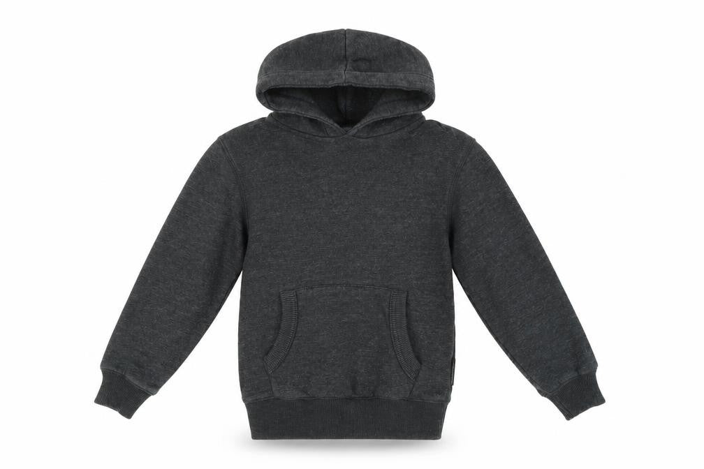 Front view of French Connection boys’ grey pullover hoodie 9-10 years