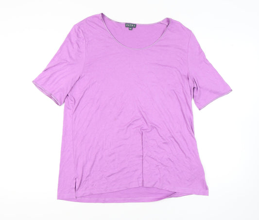 Patra Women's Purple 3XL Basic T-Shirt, Bamboo Blend