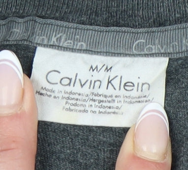 Calvin Klein Men's Grey Long Sleeve T-Shirt, Size M