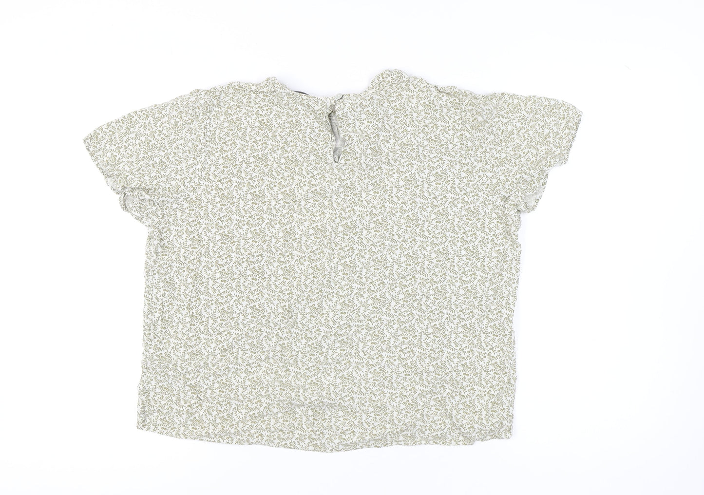 Marks and Spencer Women's Green Floral Top Size 14