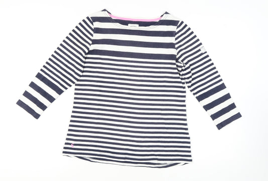 Joules Women's Blue & White Striped 3/4 Sleeve T-Shirt