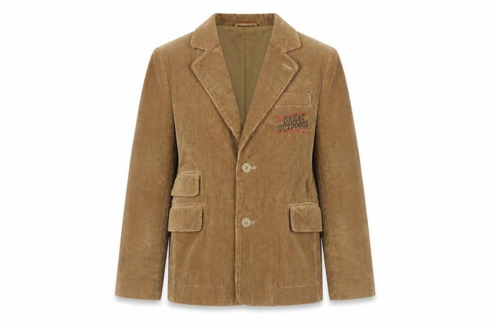 Unisex Adultss UK Size 12 Regular Tommy Hilfiger Brown Cotton Blend Blazer