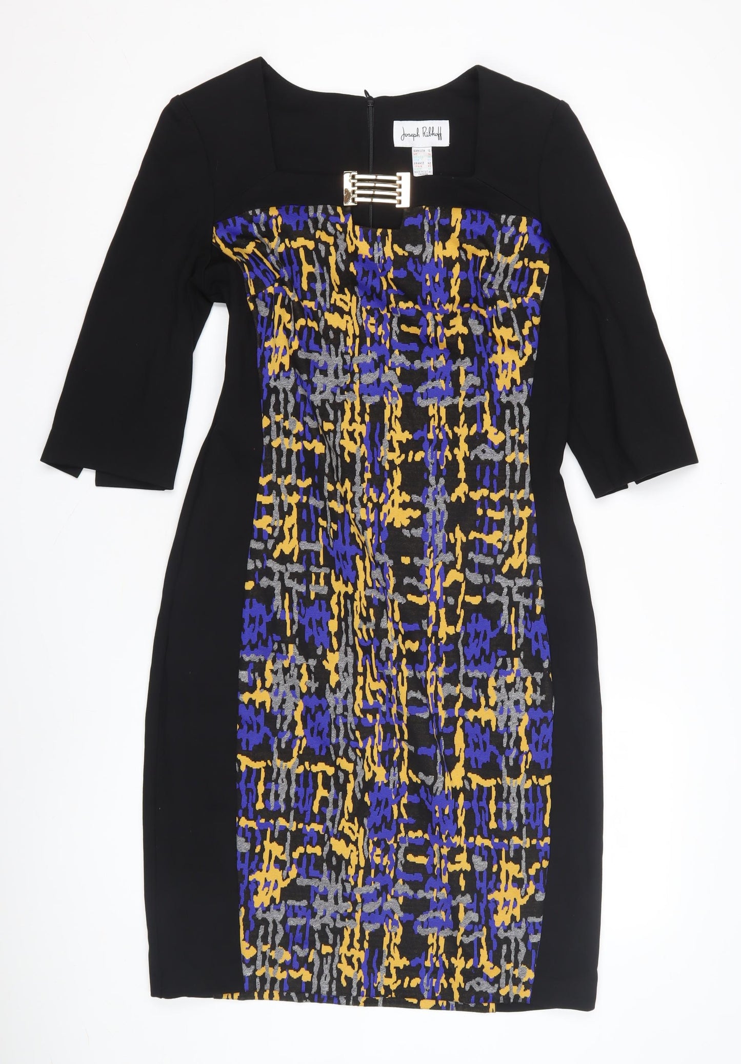 Joseph Ribkoff Women's UK 12 Black Multicoloured Dress