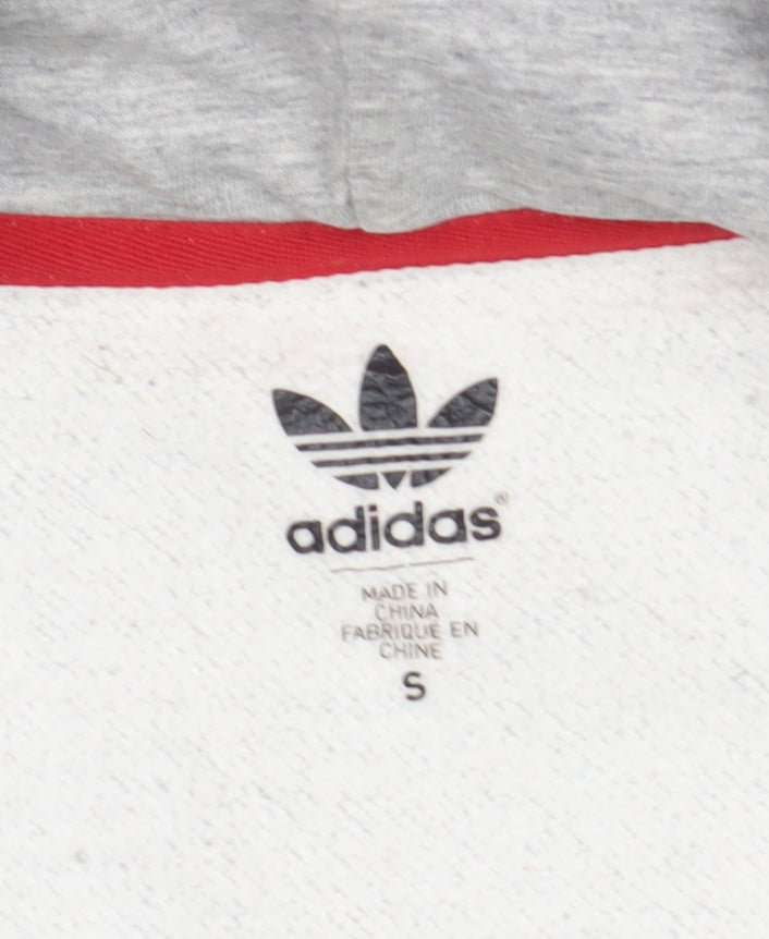 Adidas Men's Grey Full Zip Hoodie S