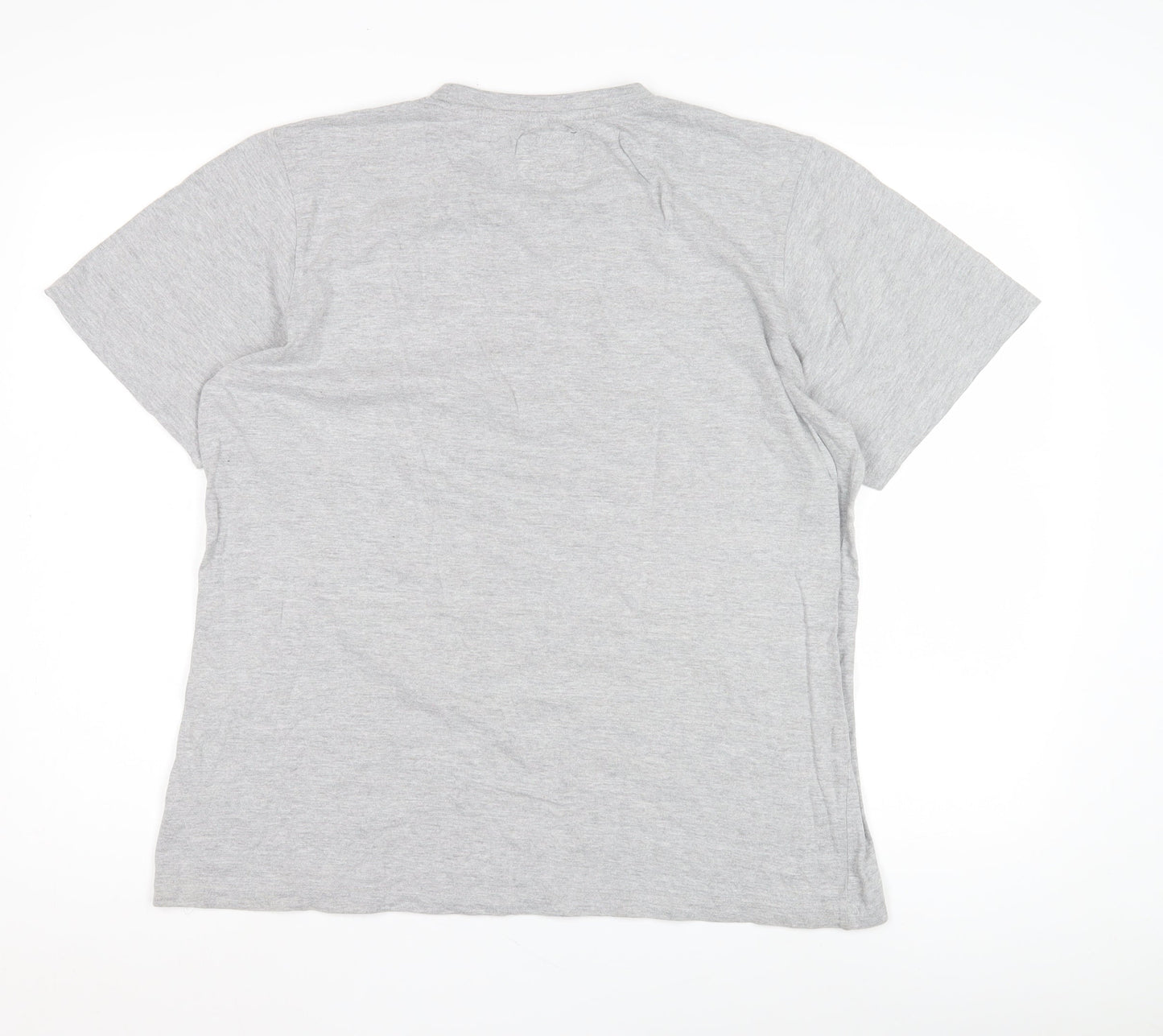 Henleys Men's Grey Graphic Print T-Shirt, Size L