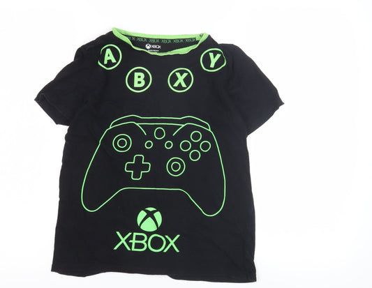 Xbox Boys Black Graphic Print T-Shirt, 10-11 Years, Casual Tee