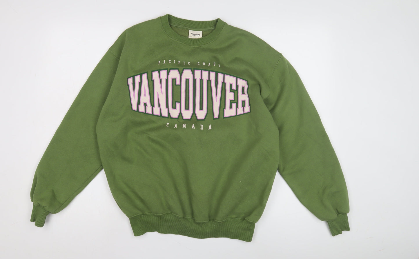 Pull&Bear Green Unisex Graphic Sweatshirt, S