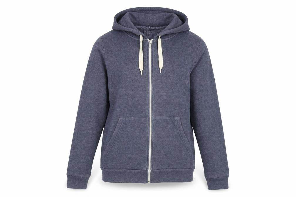 Topshop Women's Blue Full Zip Hoodie, Size 10, Casual Wear