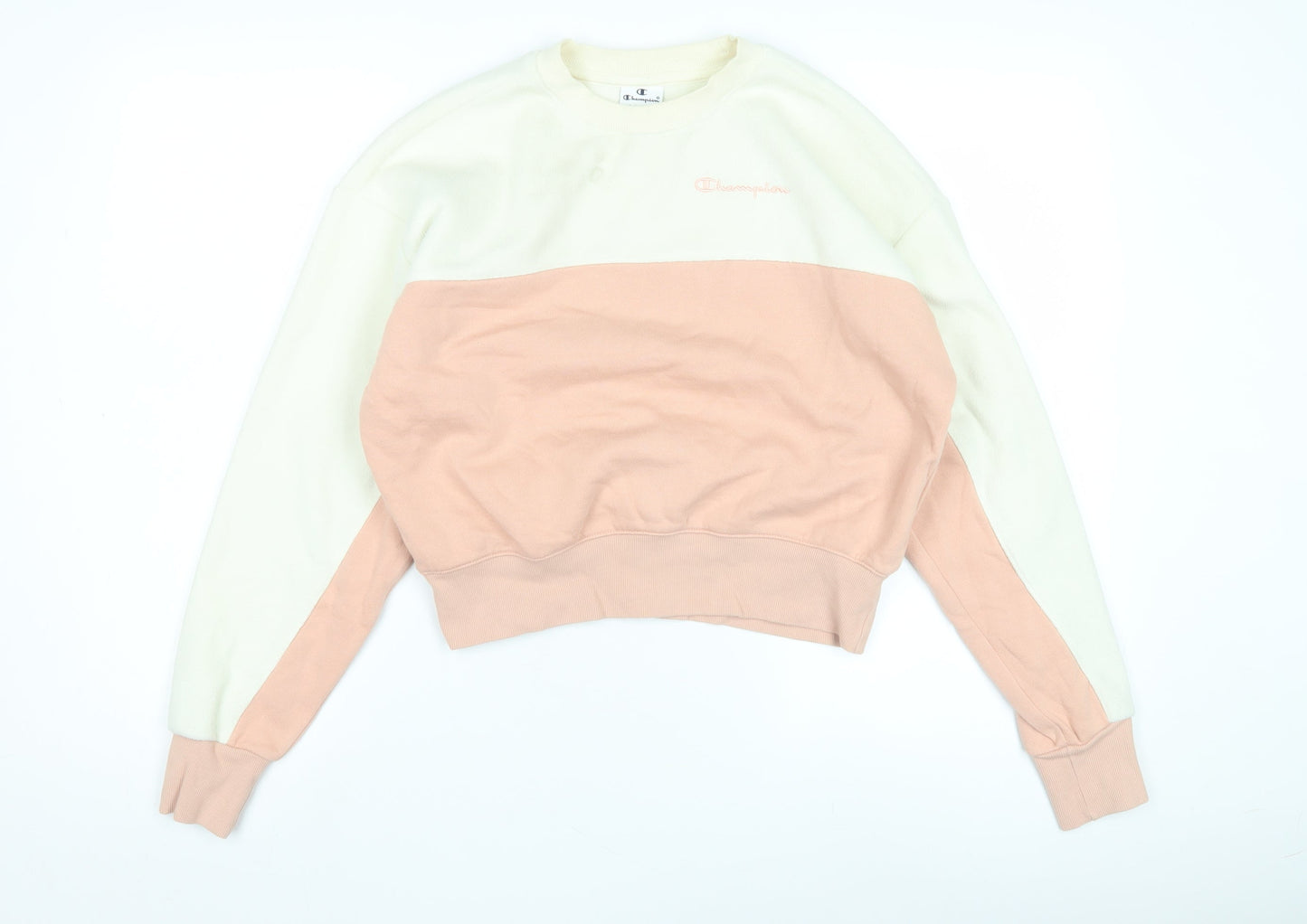 Champion Women's Ivory XS Colourblock Pullover Sweatshirt