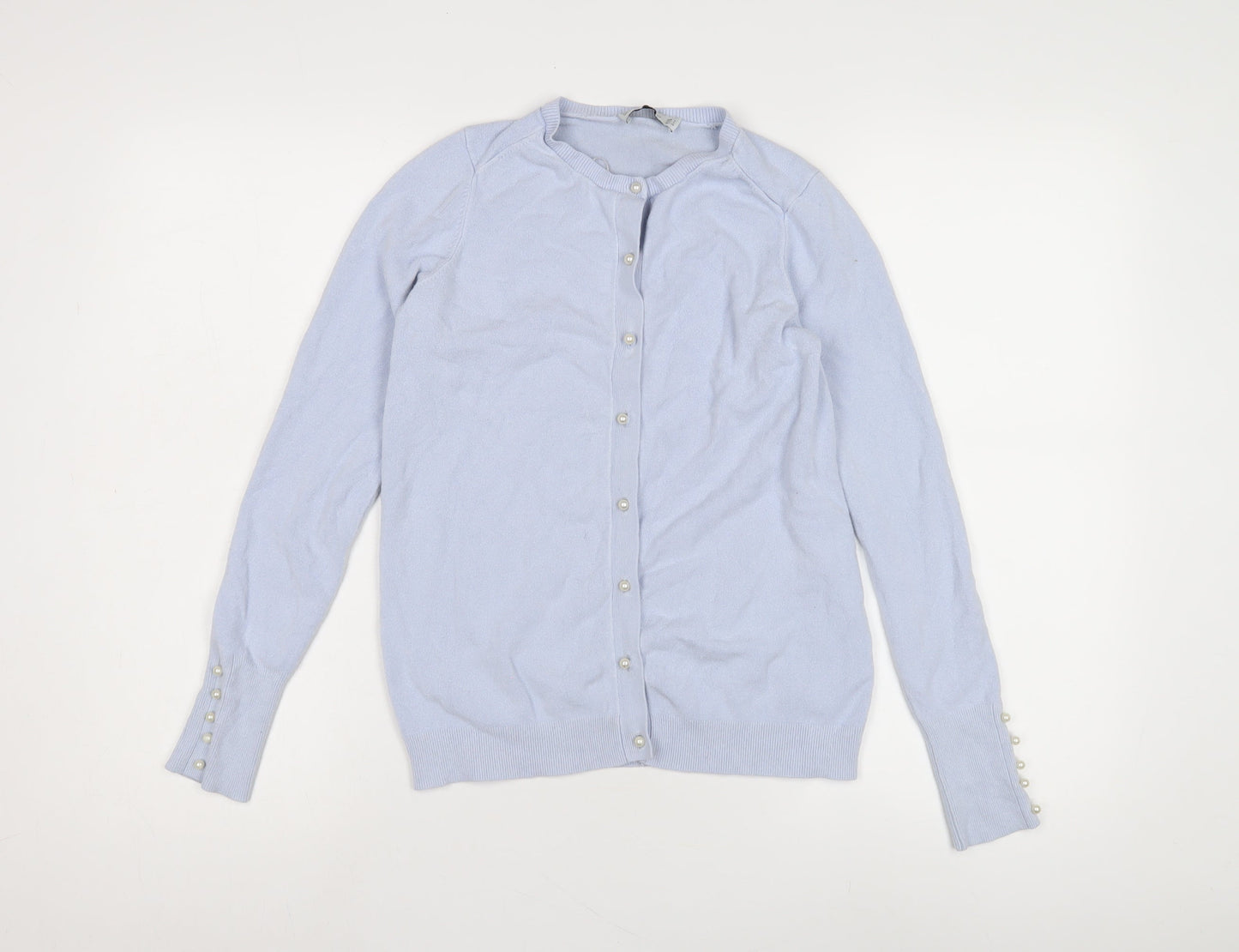Zara Women's Blue Knit Cardigan - Size S