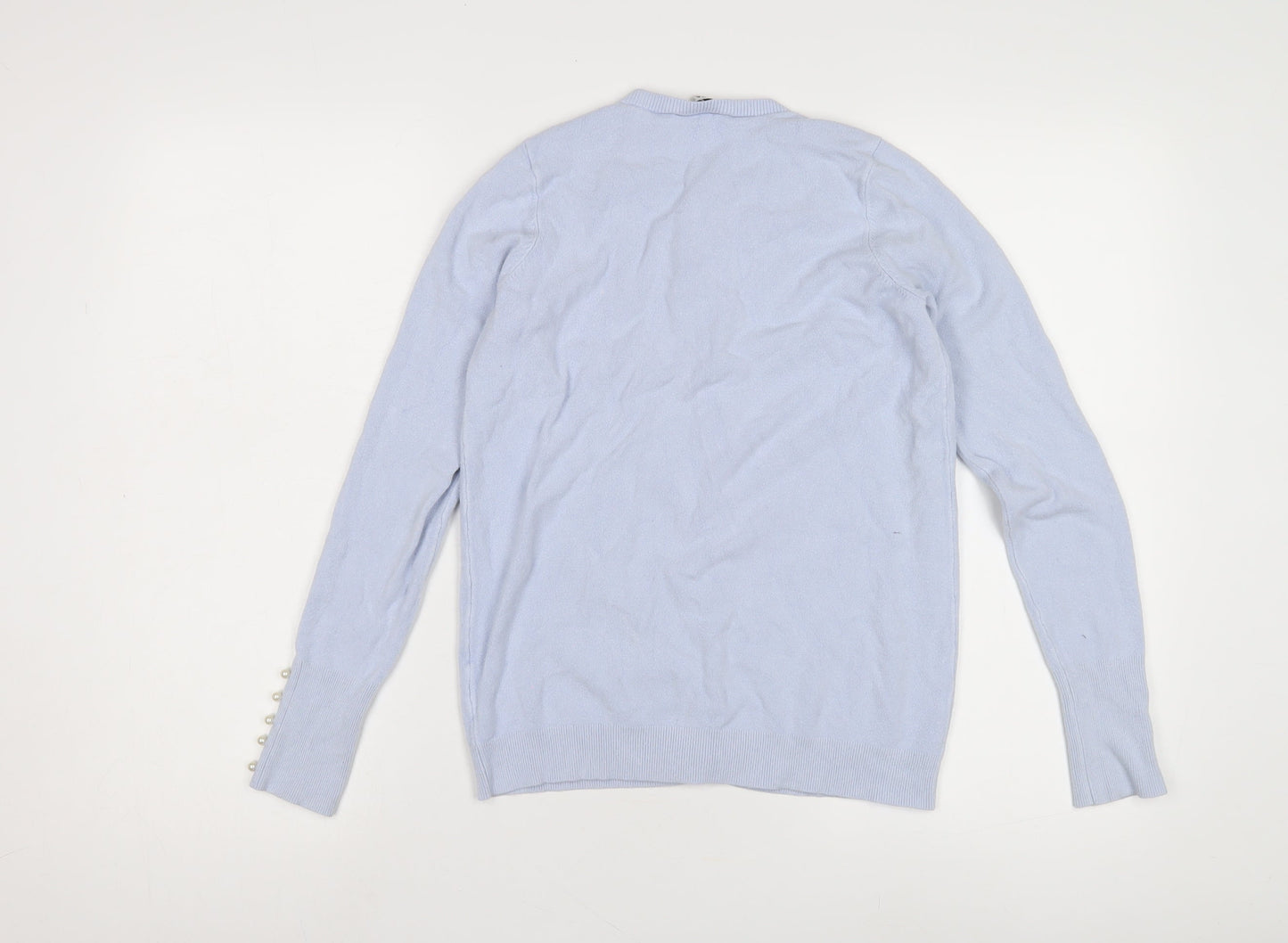 Zara Women's Blue Knit Cardigan - Size S