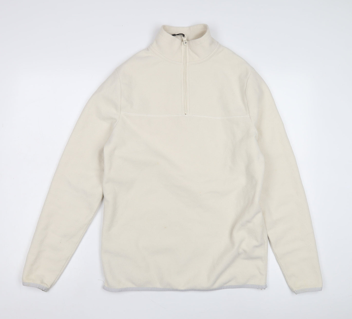 ASOS DESIGN Women's Ivory Sweatshirt, S, Casual 1/2 Zip
