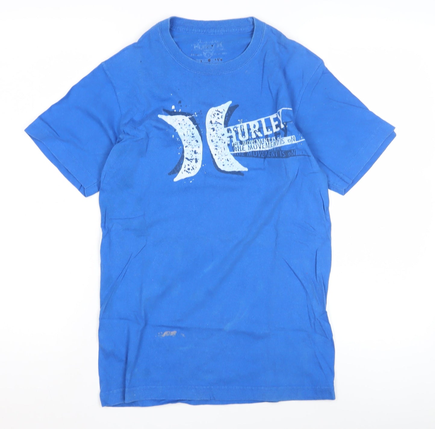 Hurley Men's Blue Graphic T-Shirt, Size L, Iconic Logo