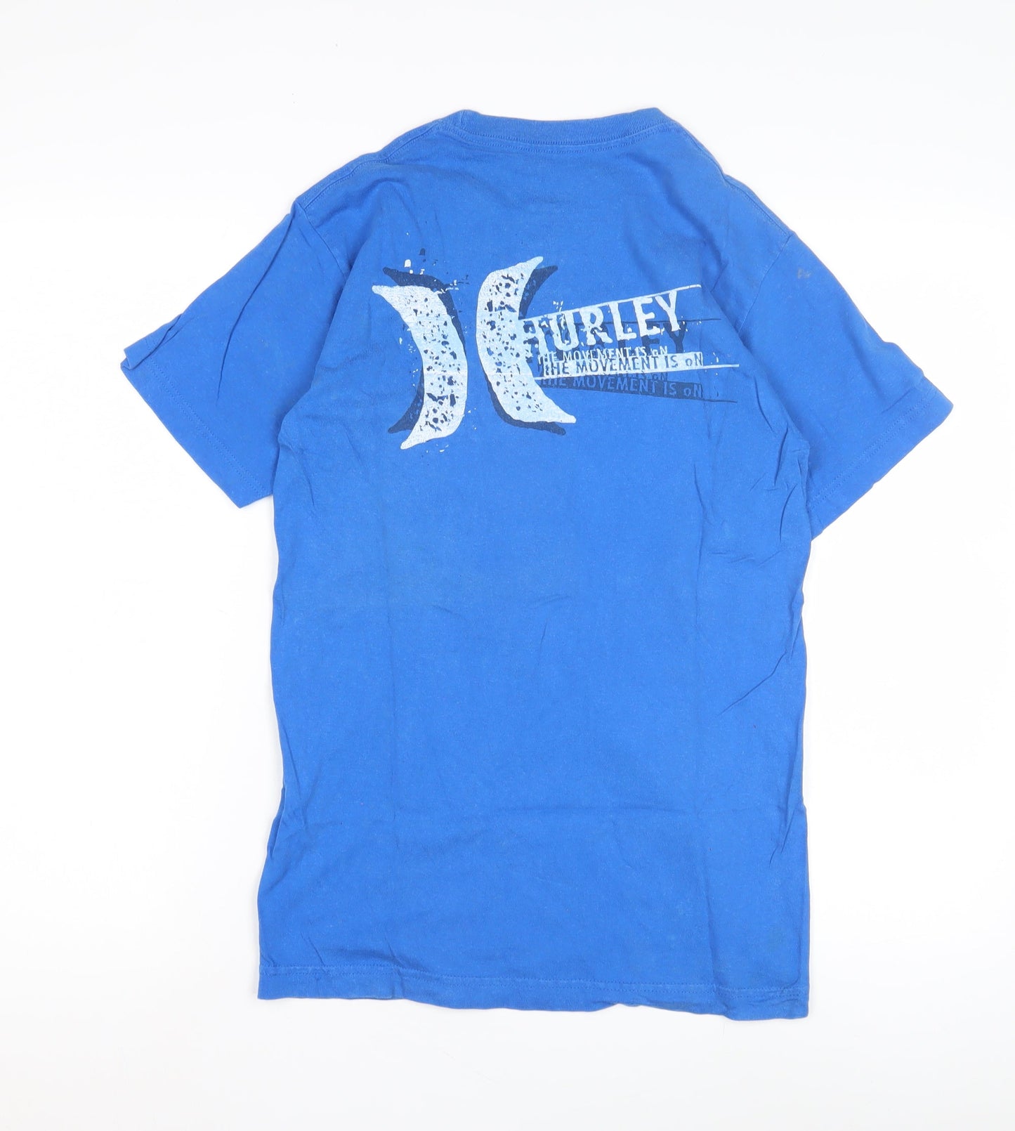 Hurley Men's Blue Graphic T-Shirt, Size L, Iconic Logo