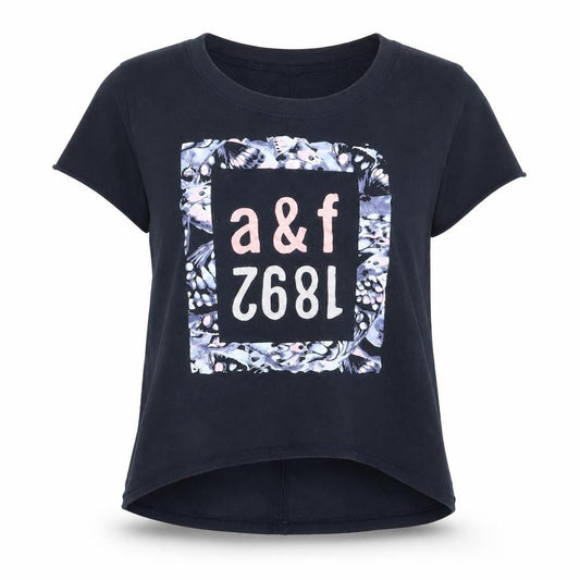 Teenss UK Size 10 Abercrombie Black Cotton T-Shirt